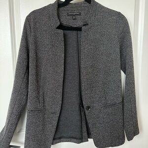 Banana Republic Grey Herringbone Blazer